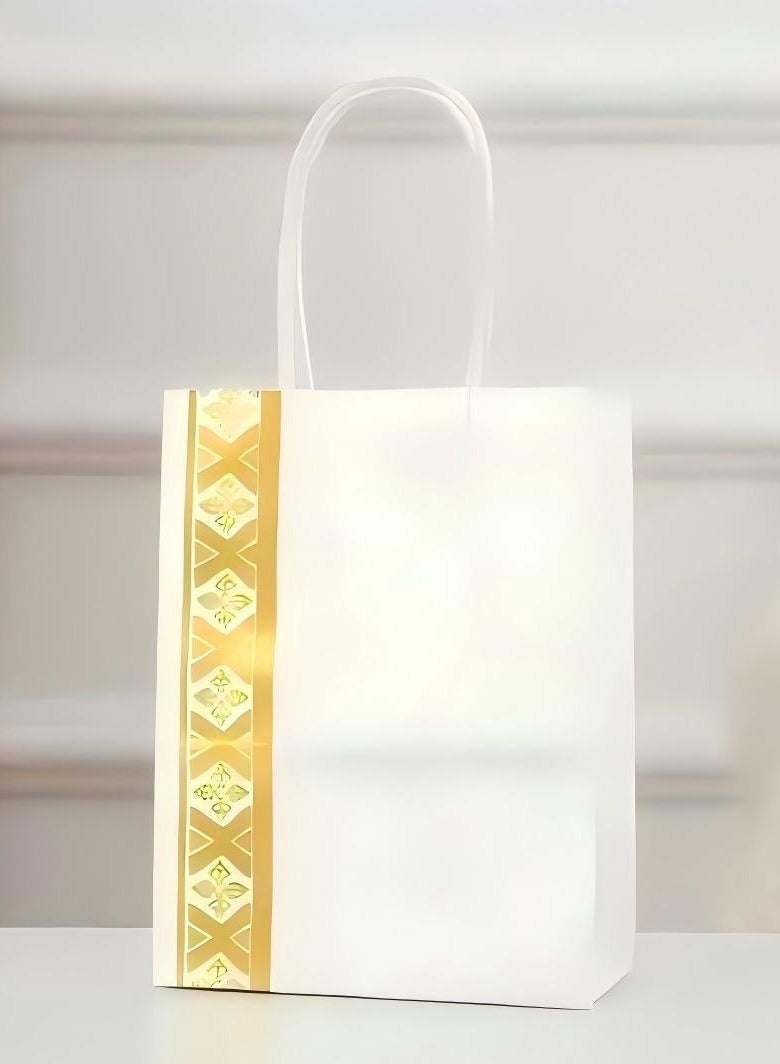 أومون مجموعة 25 حقيبة هدايا - حقيبة هدايا ورقية بمقبض لتغليف الهدايا لرمضان والعيد - Image 1